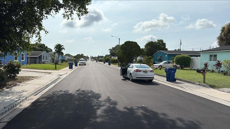 New asphalt surface on a Riviera Beach residential street