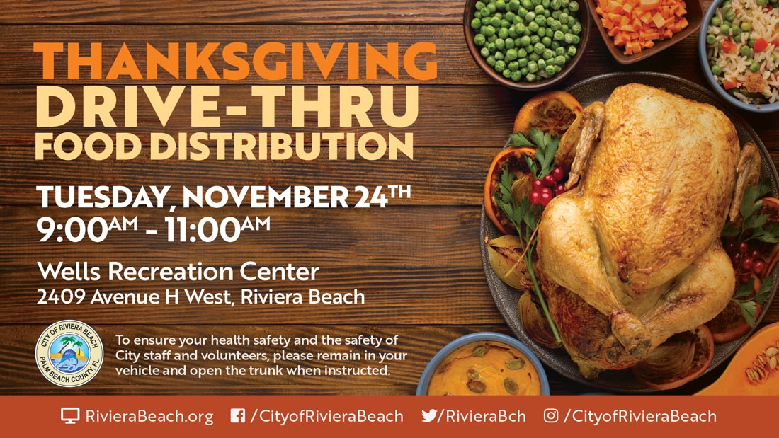 Then come to the City's help hot spot, Wells Recreation Center across from City Hall, two days before the big annual celebration--and just open the car trunk! From 9 to 11 a.m. on today, City staff and volunteers will put the free meats, vegetables and fruits into the trunk that comes from the City's partner, Feeding South Florida. For more information, call 561-840-0135