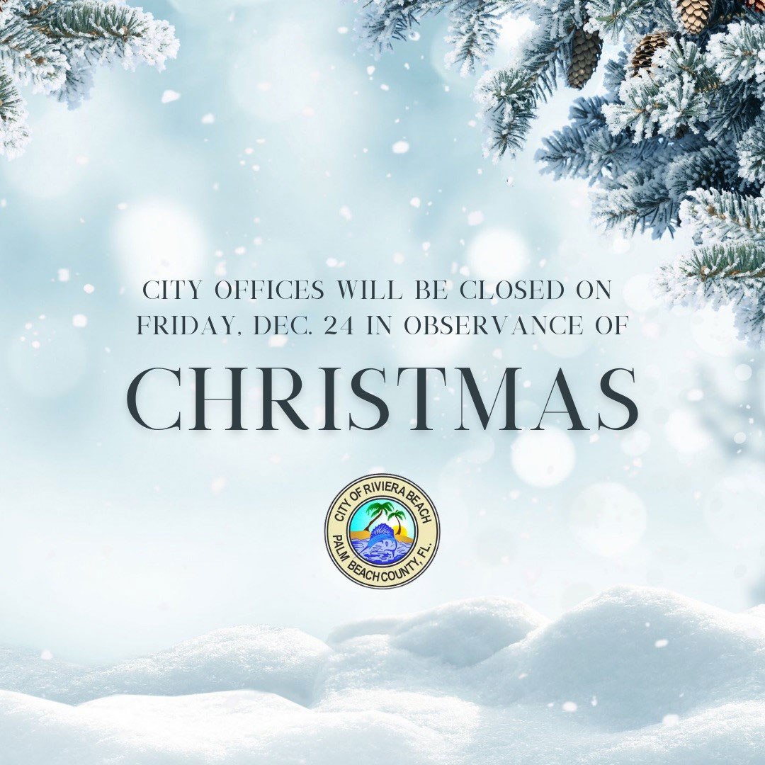 City Office will be closed on December 24 in observance of Christmas 