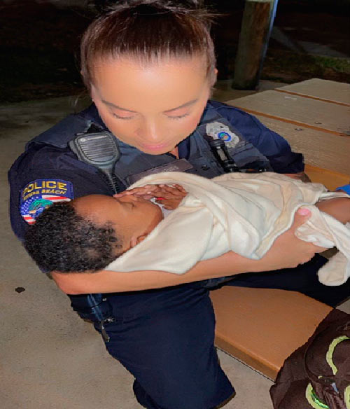 Officer Jones with Infant