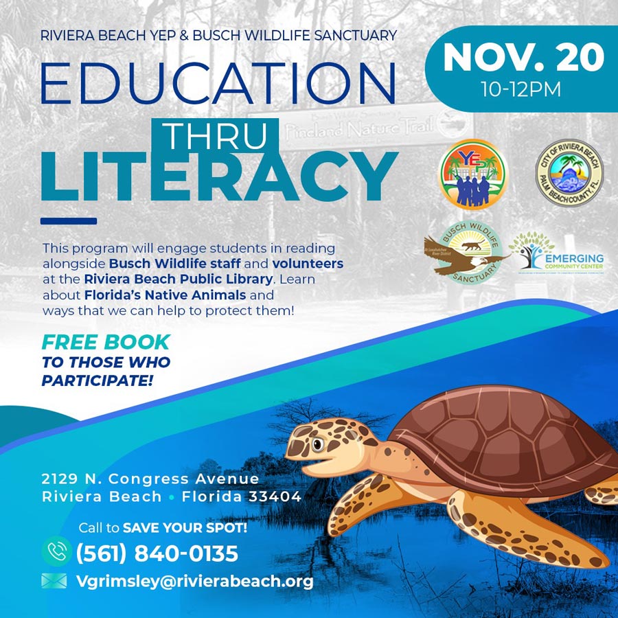 Education Thru Literacy Program November 20th 10-12pm 