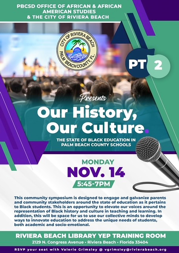 This community symposium is designed to engage and galvanize parents and community stakeholders around the state of education as it pertains representation of Black history and culture in teaching and learning. In addition, this will be space for us to use our collective minds to develop wars to innovate education to address the unique needs of students. both academic and socio-emotional.